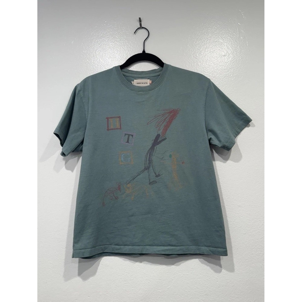 Honor The Gift T-Shirt Tee Kids Size 12 Crayon Design Scribble Scrabble READ